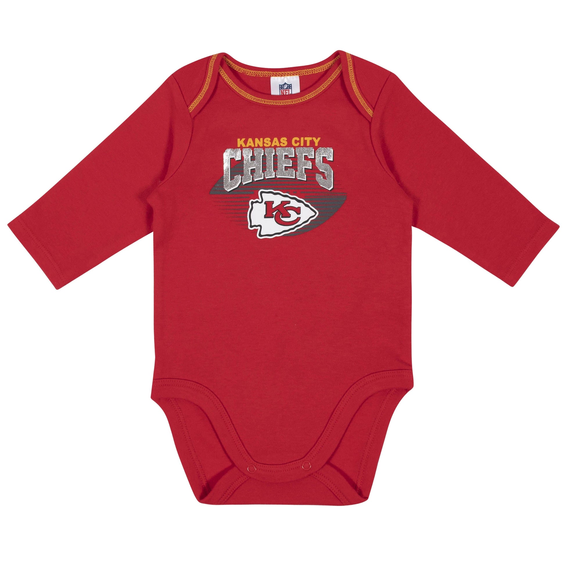 Baby Boys Kansas City Chiefs Long Sleeve Bodysuit, 2-pack -Gerber Childrenswear