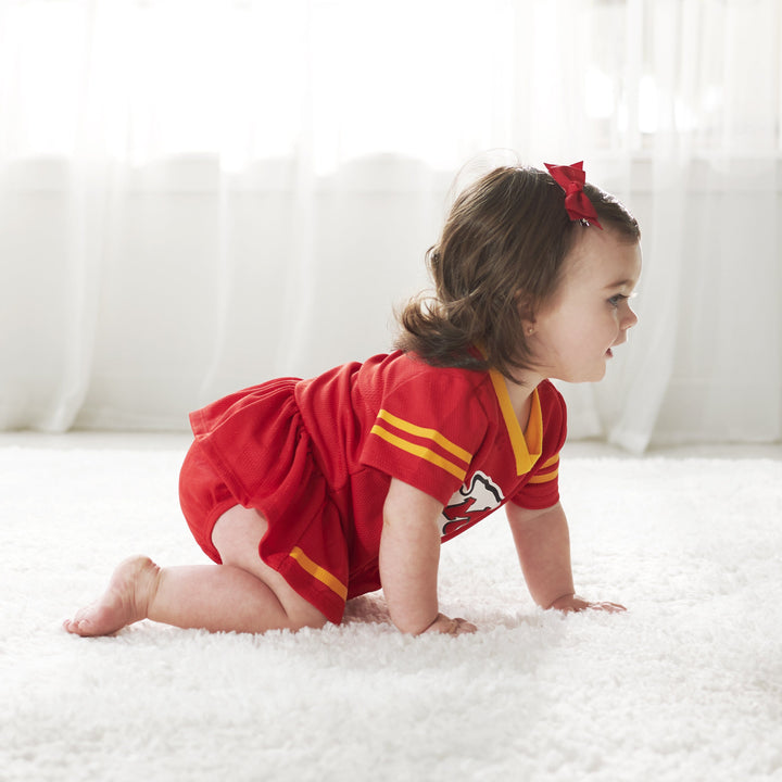 Kansas City Chiefs Baby Girls Dress and Diaper Cover Set-Gerber Childrenswear