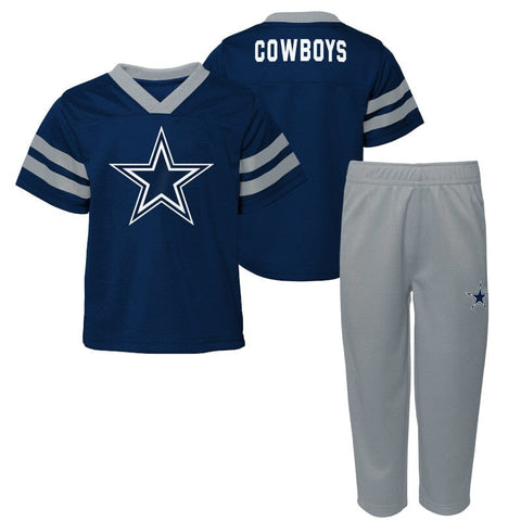 dallas cowboys kids youth football helmet uniform set Toddler Navy Dallas Cowboys Red Zone Jersey & Pants Set Size: 2T