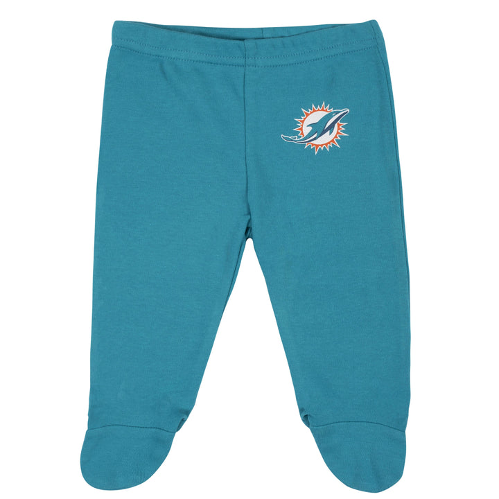Baby Boys Miami Dolphins 3-Piece Bodysuit, Pant and Cap Set-Gerber Childrenswear