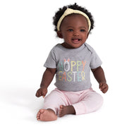Baby Neutral "Hoppy Easter" Short Sleeve Onesies® Bodysuit-Gerber Childrenswear