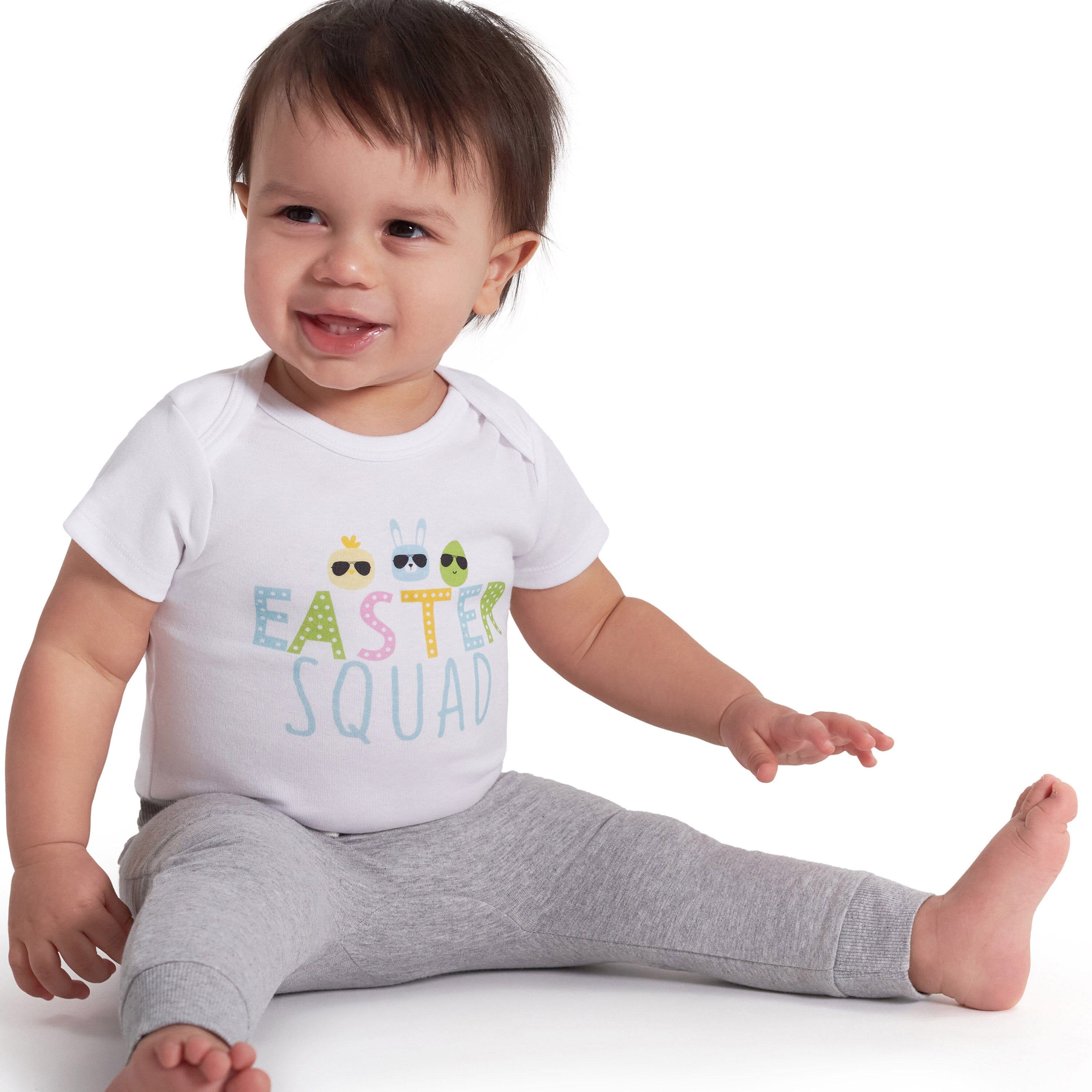 Baby Neutral "Easter Squad" Short Sleeve Onesies® Bodysuit-Gerber Childrenswear