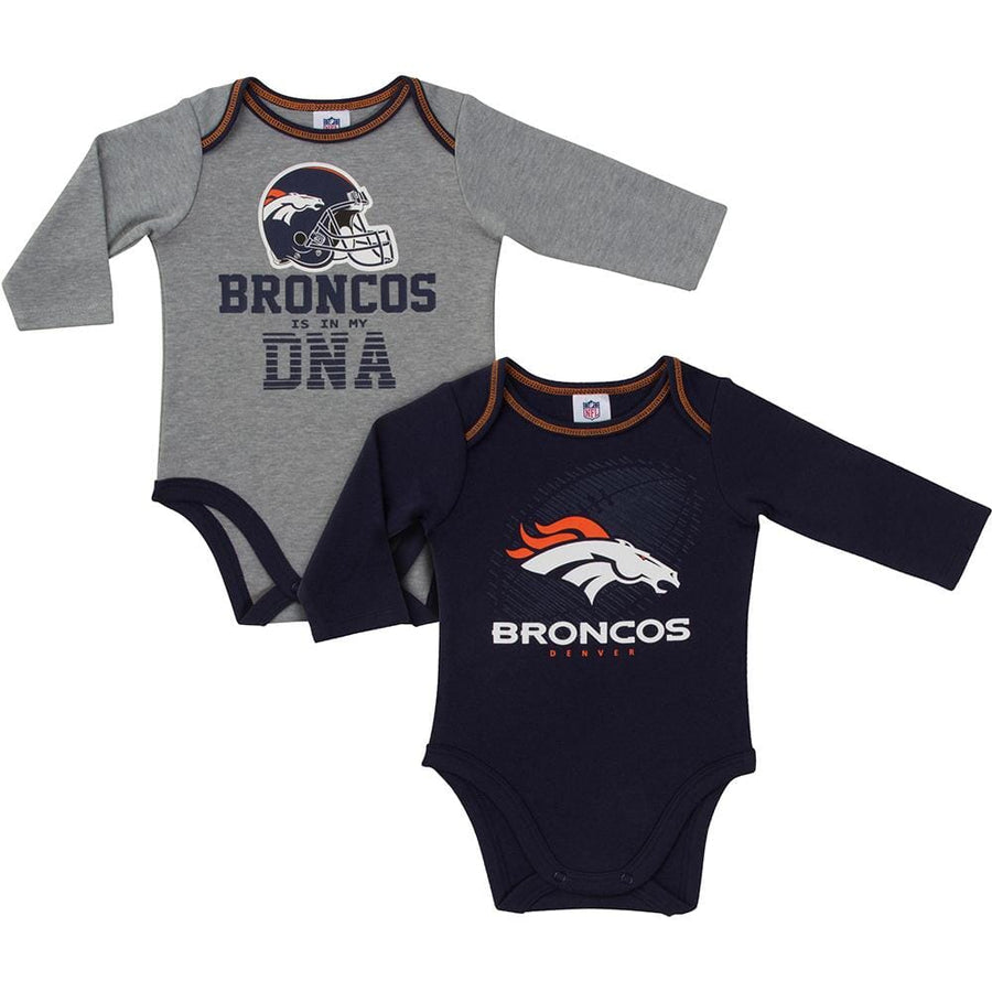 Broncos Baby Boys 2-Pack Long Sleeve Bodysuit-Gerber Childrenswear