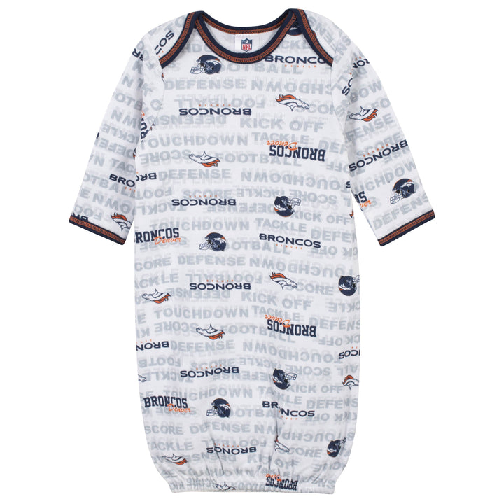 Baby Boys 3-Piece Denver Broncos Bodysuit, Gown, and Cap Set-Gerber Childrenswear