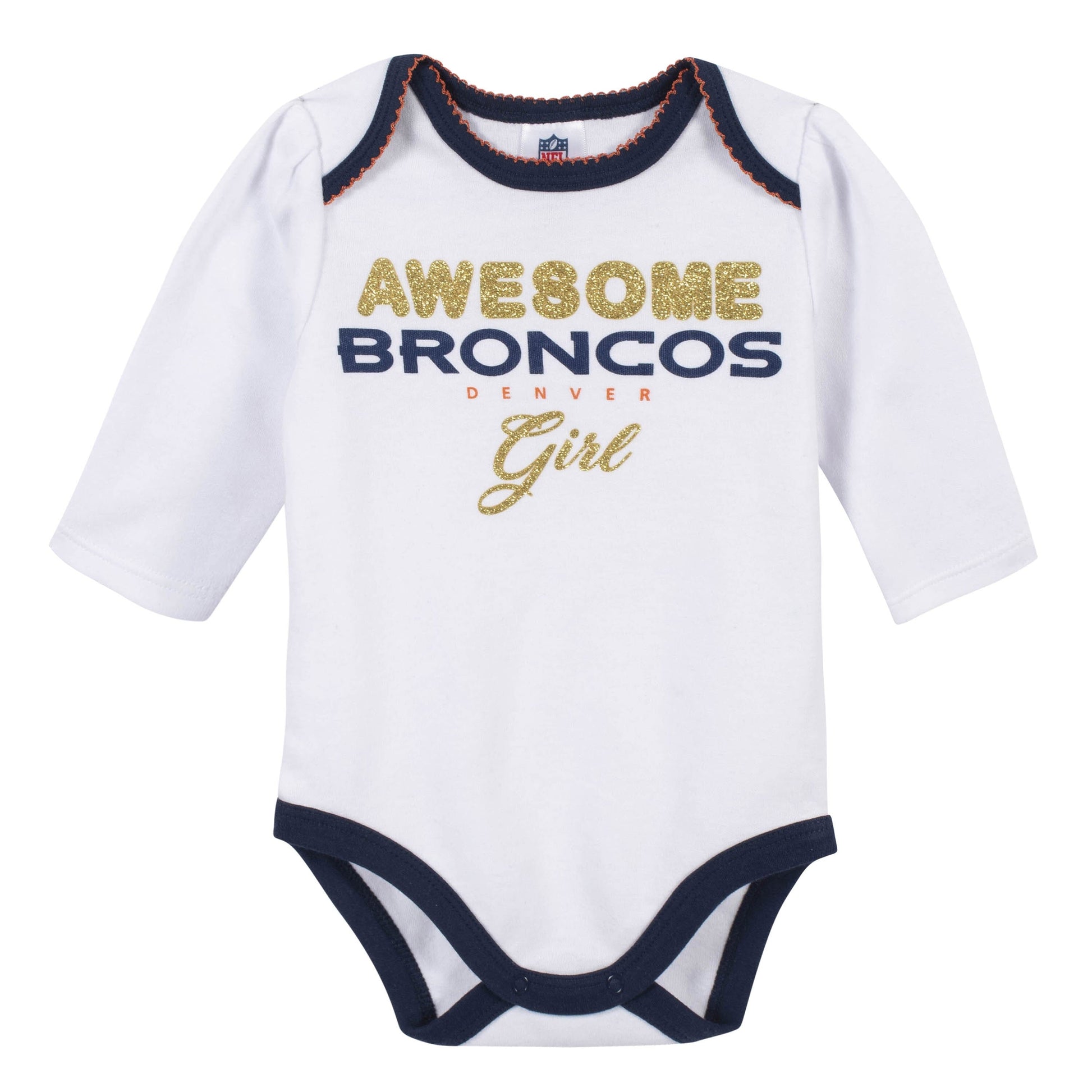 Baby Girls Denver Broncos 3-Piece Bodysuit, Pant, and Cap Set-Gerber Childrenswear