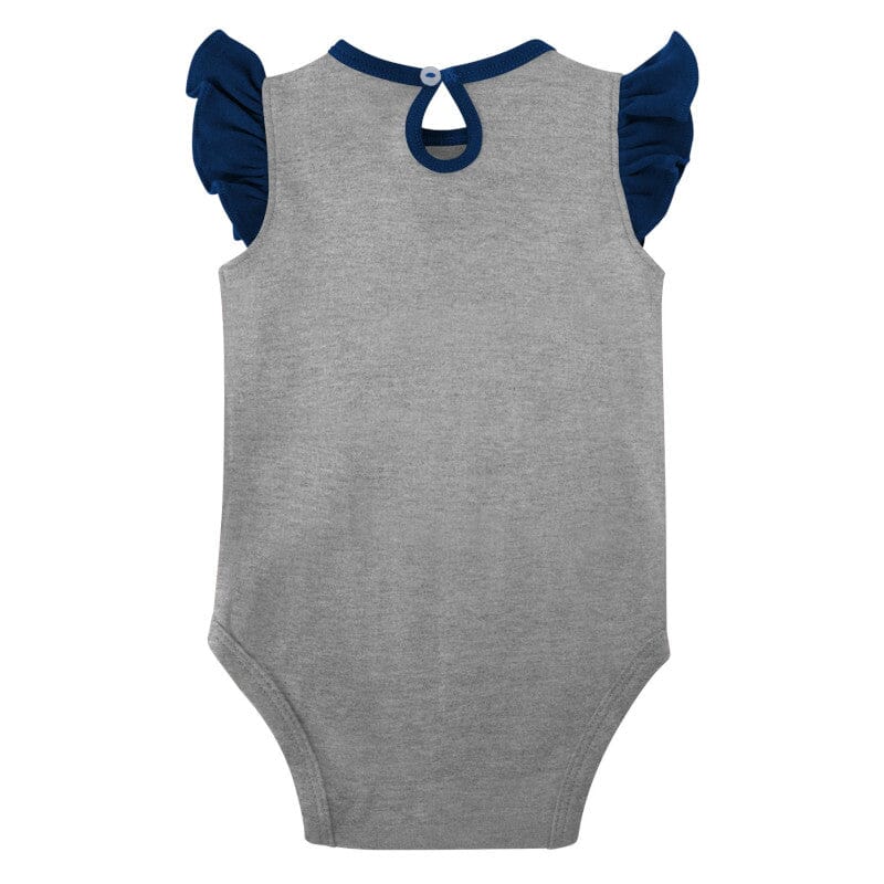 2-Pack Baby Girls Dallas Cowboys Short Sleeve Ruffled Bodysuits