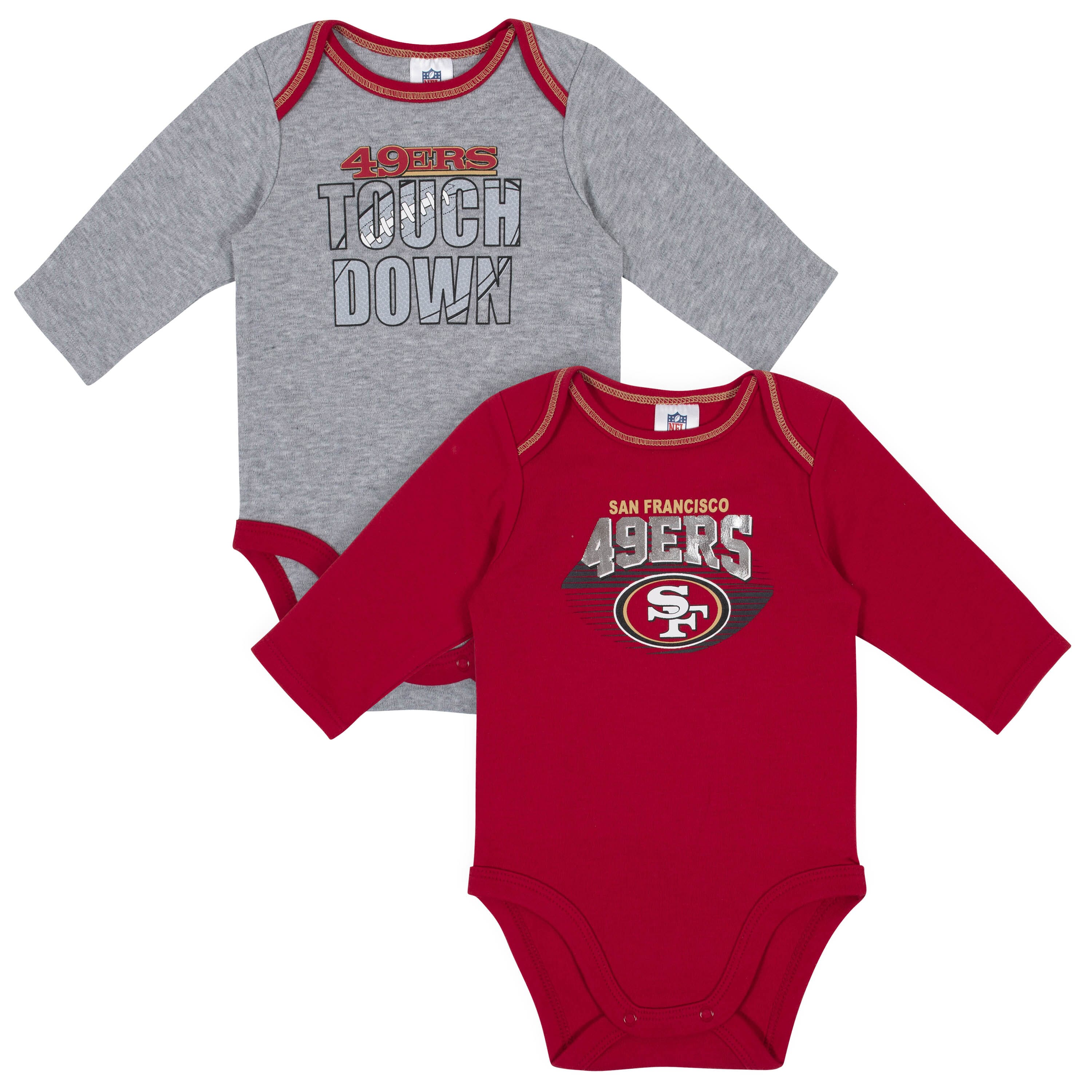 Baby Boys San Francisco 49ers Long Sleeve Bodysuit, 2-pack -Gerber Childrenswear