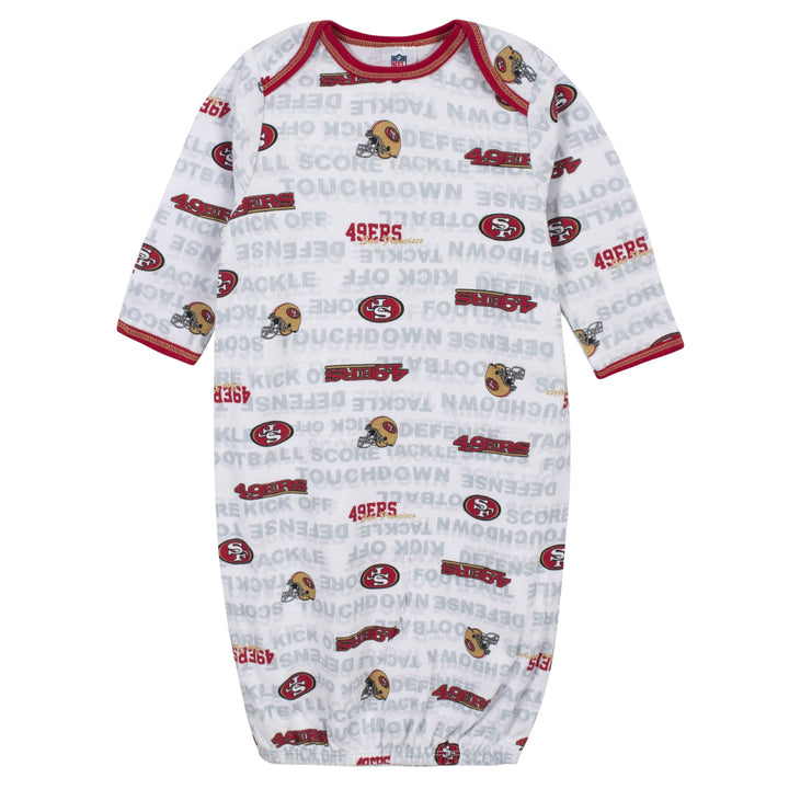 Baby Boys 3-Piece San Francisco 49ers Bodysuit, Gown, and Cap Set-Gerber Childrenswear