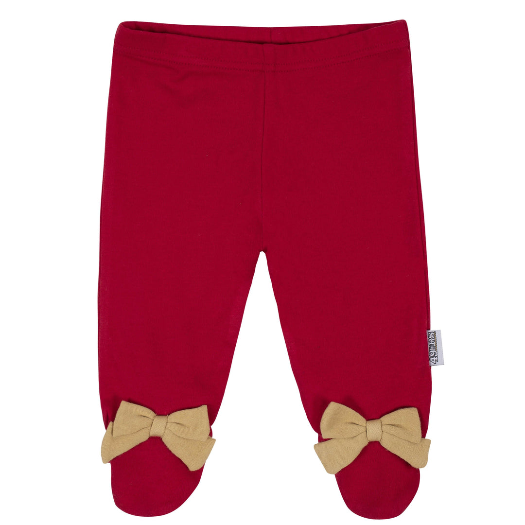 Baby Girls San Francisco 49ers 3-Piece Bodysuit, Pant, and Cap Set-Gerber Childrenswear