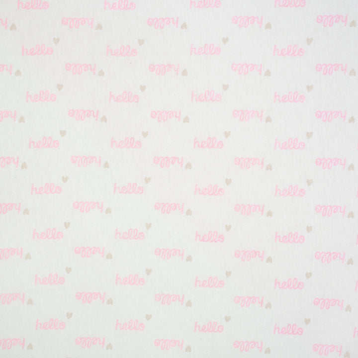 1-Pack Girls Hello Pink Organic Fitted Crib Sheet-Gerber Childrenswear