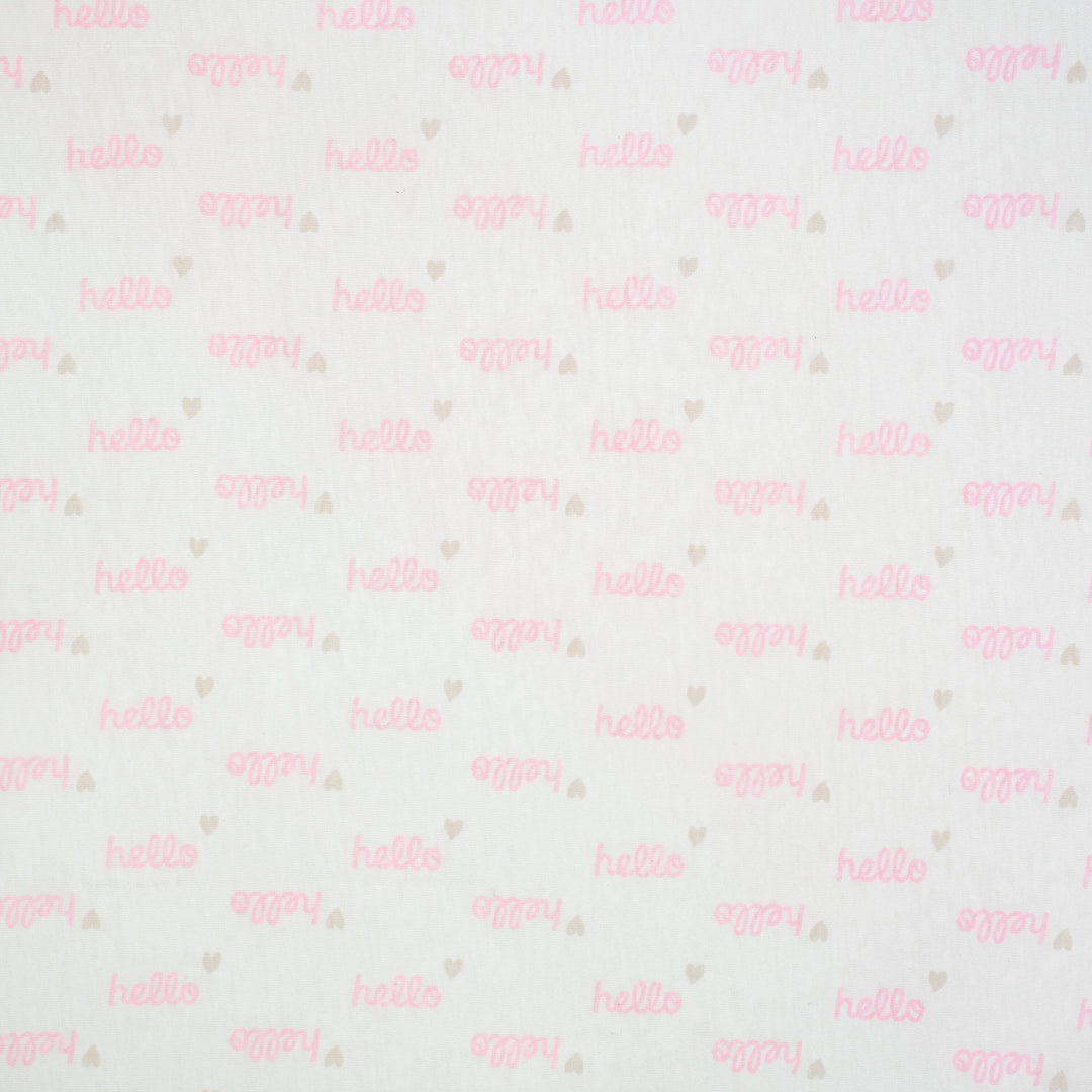 1-Pack Girls Hello Pink Organic Fitted Crib Sheet-Gerber Childrenswear