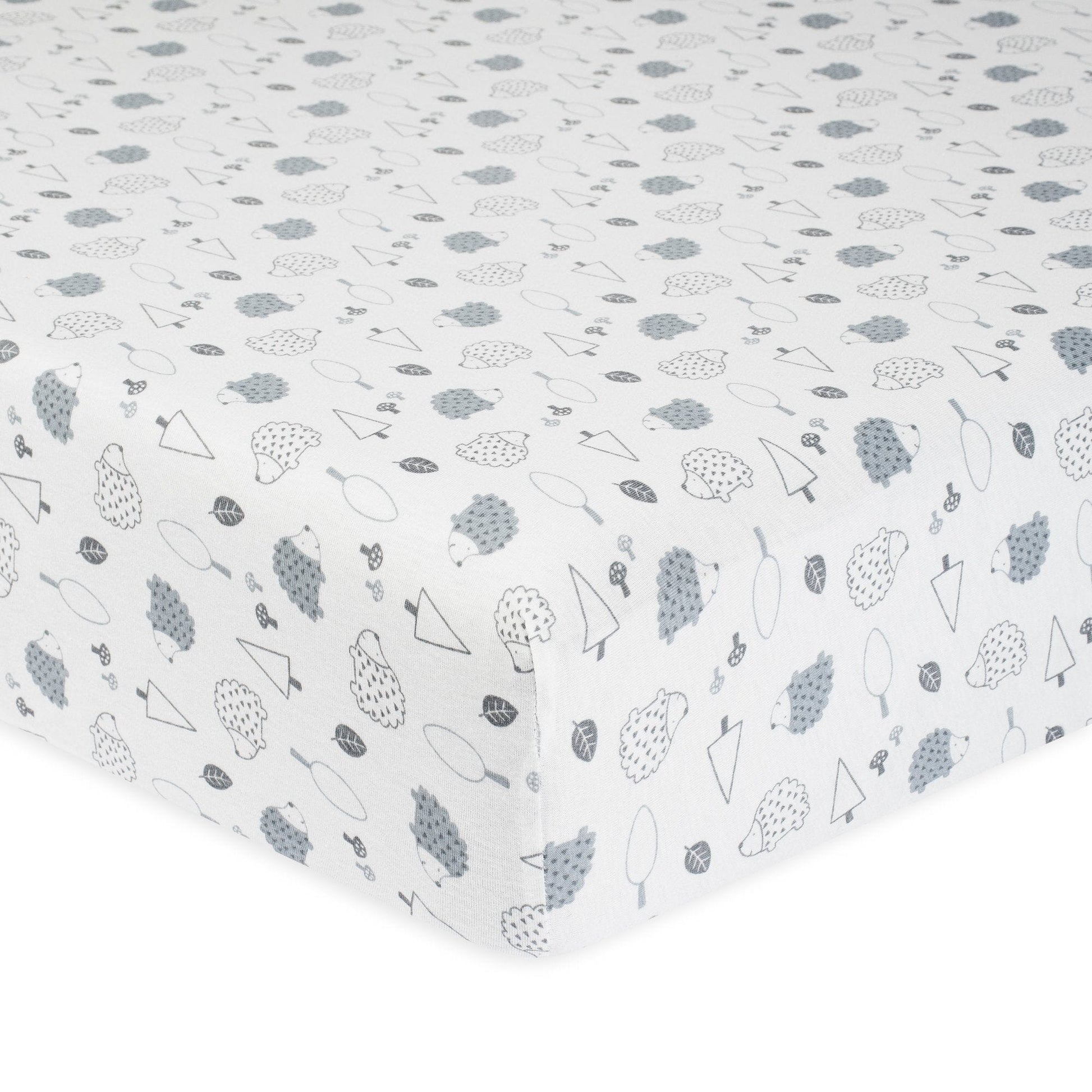 Gerber® 1-Pack Neutral Hedgehog Organic Fitted Crib Sheet