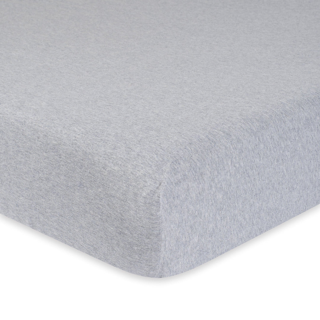 1-Pack Neutral Solid Grey Organic Fitted Crib Sheet