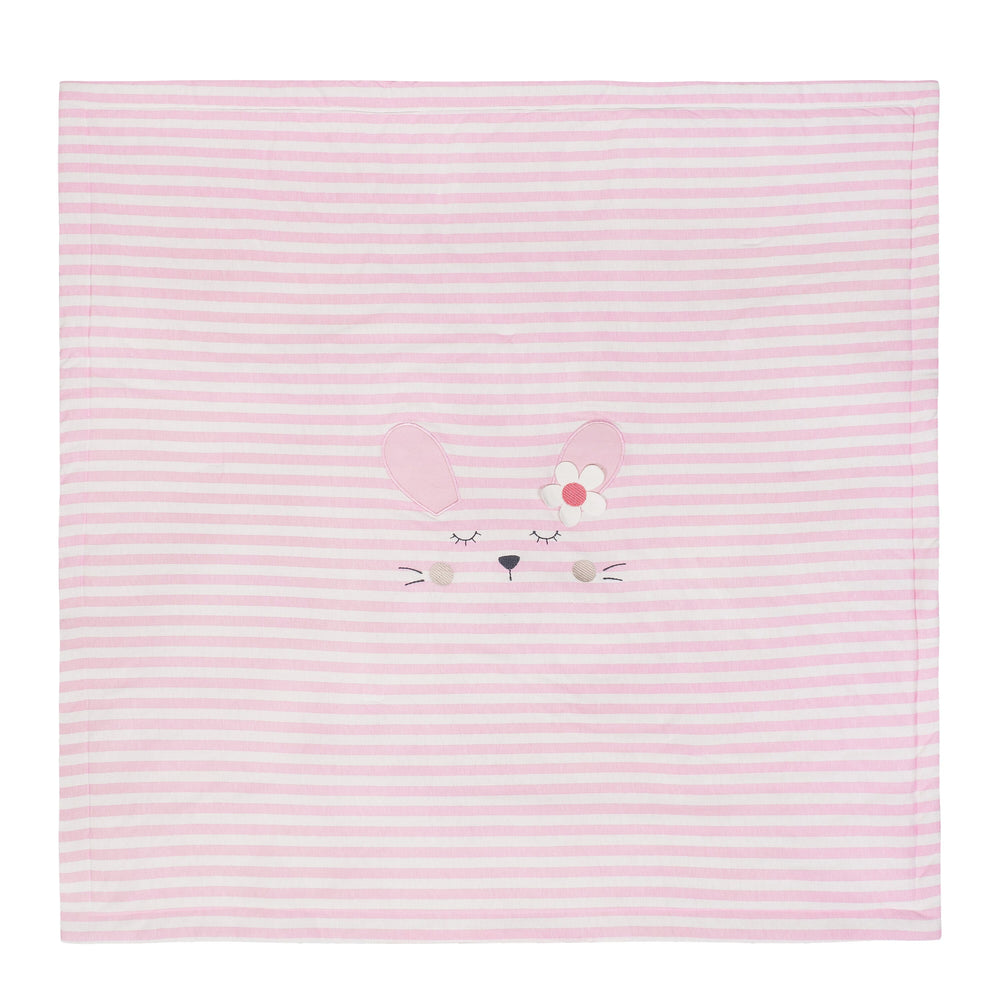 1-Pack Girls Bunny Organic Animal Face Blanket-Gerber Childrenswear