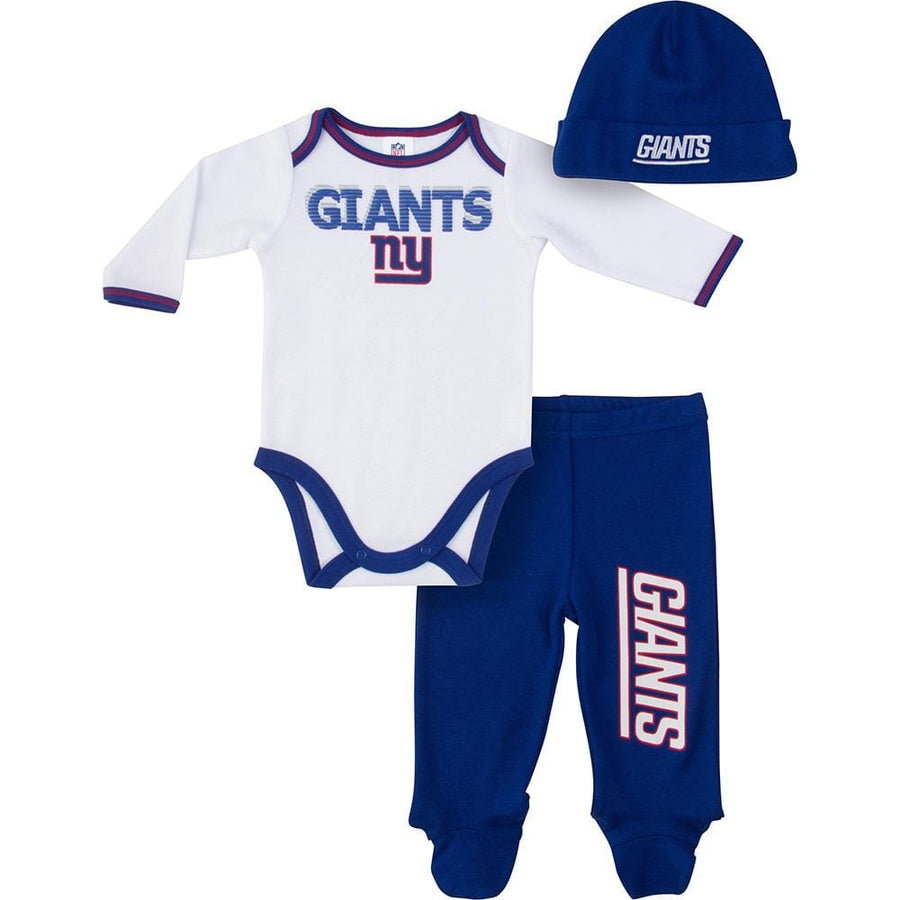 Giants Baby Boy Bodysuit, Footed Pant and Cap Set-Gerber Childrenswear