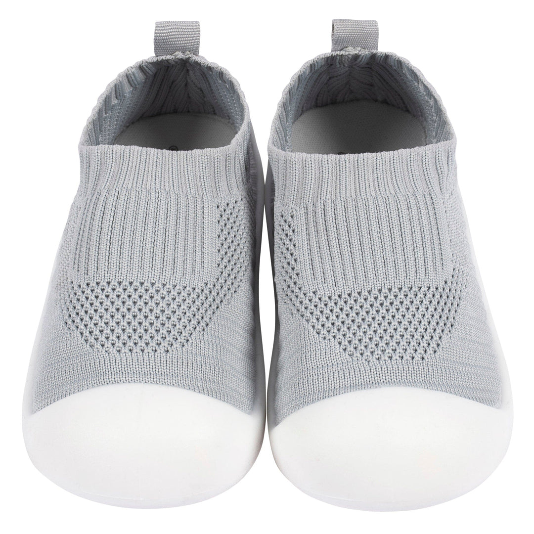 Infant & Toddler Boys Grey Stretchy Knit Slip-On Sneaker