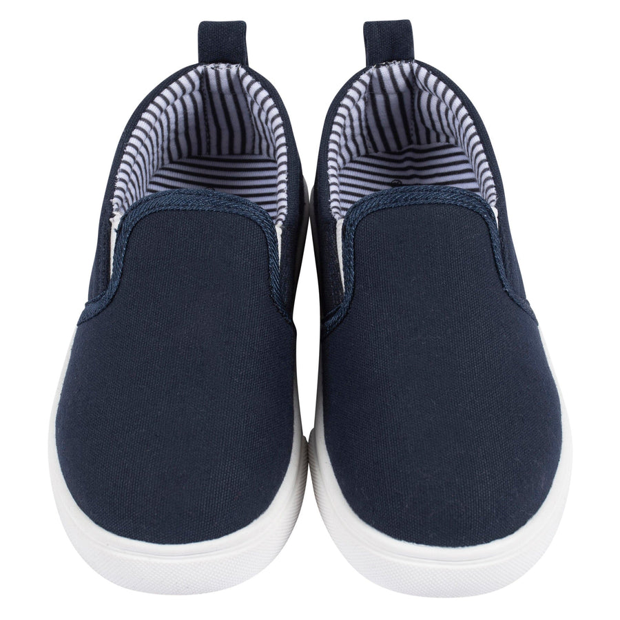 Chaussures Bébé Garçon Taille 5 Bleu Marine à Enfiler - Imprimé Fusée Espace - Neuf Sans Emballage