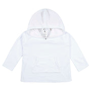 Baby & Toddler Girls White Hooded Kangaroo Pocket Terry Coverup