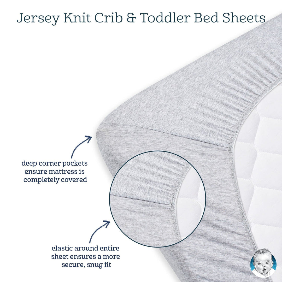 Baby Girls Metallic Hearts Jersey Knit Crib Sheet