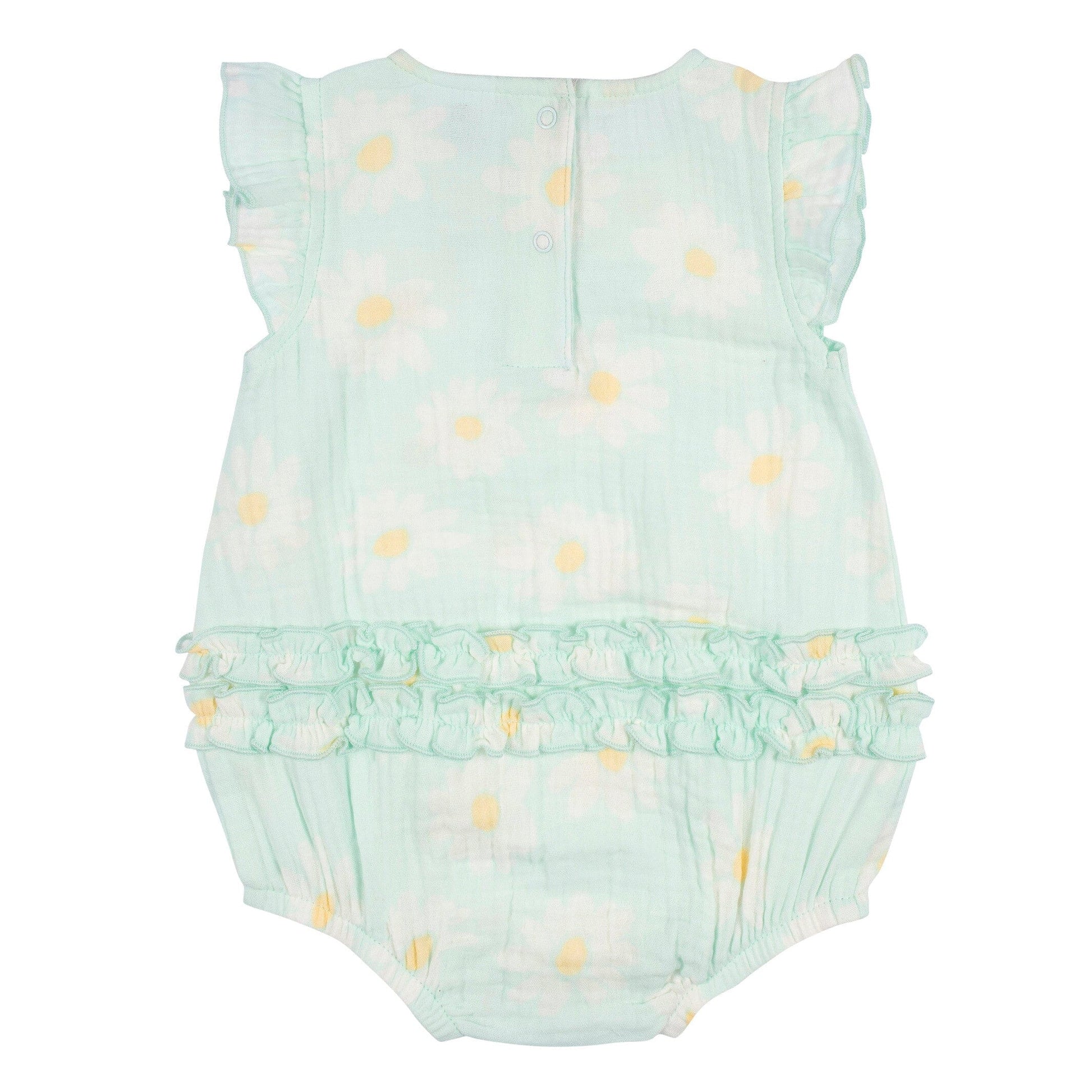 Baby Girls Daisies Gauze Sunsuit Romper