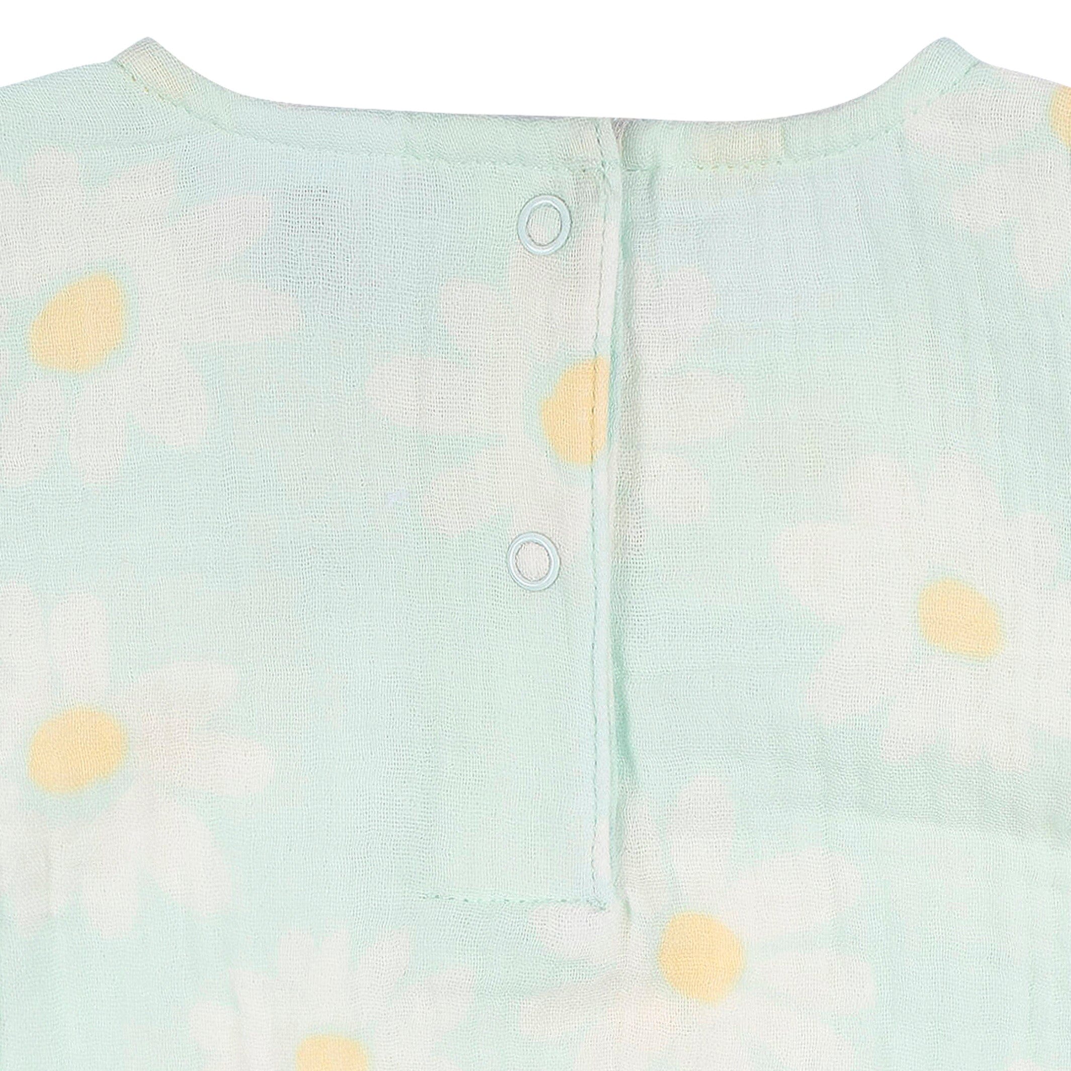 Baby Girls Daisies Gauze Sunsuit Romper