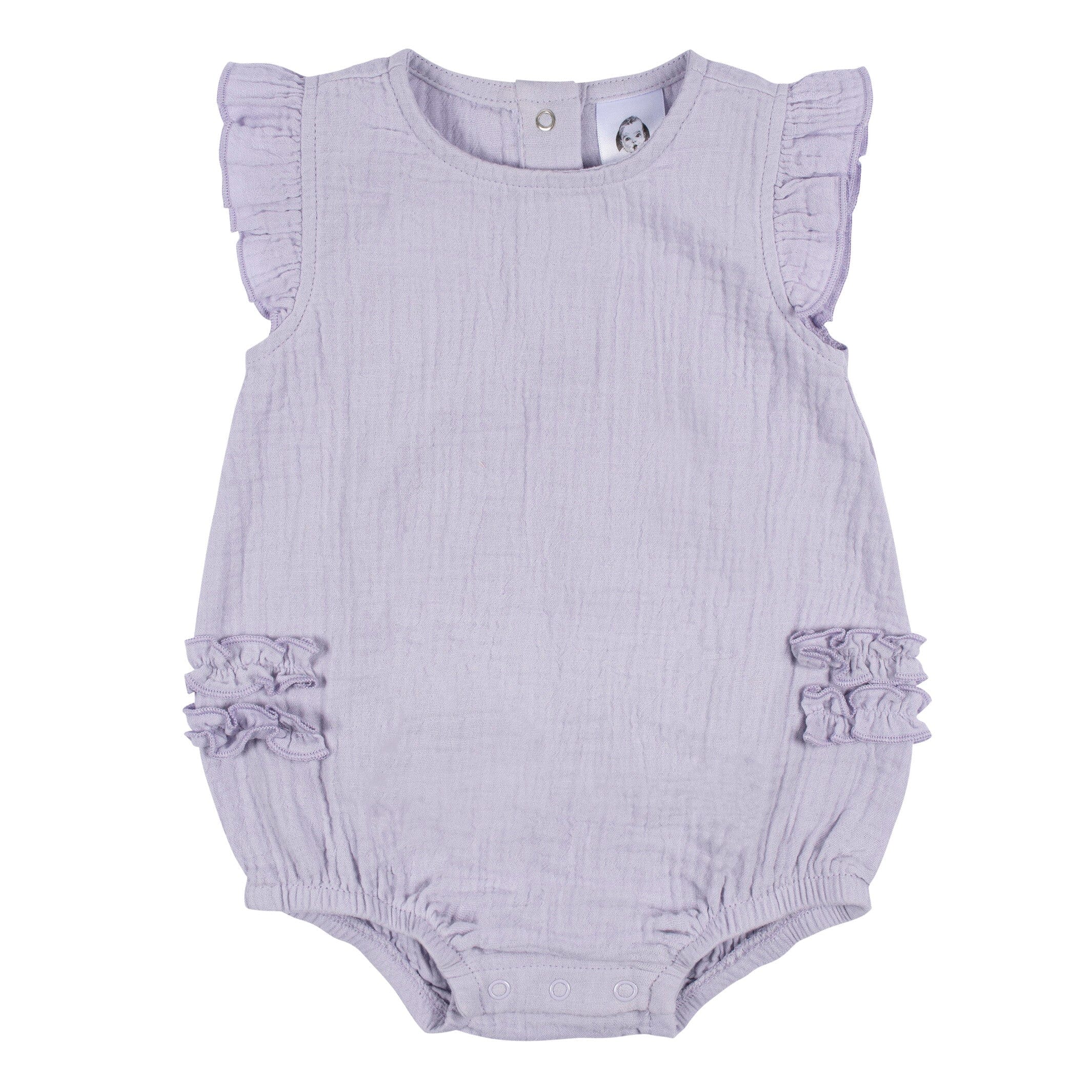 Baby Girls Purple Gauze Sunsuit Romper – Gerber Childrenswear