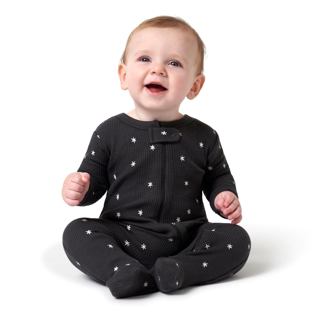 Baby Neutral Starburst Snug Fit Footed Pajamas