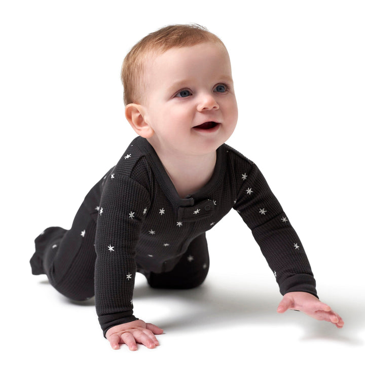 Baby Neutral Starburst Snug Fit Footed Pajamas