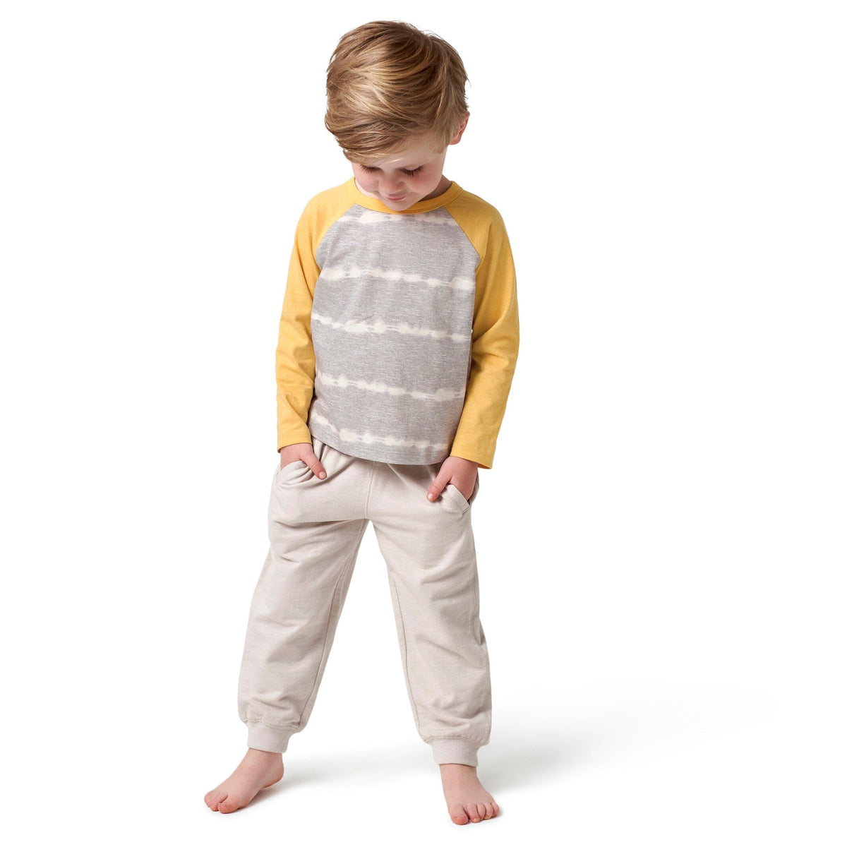 2-Pack Baby & Toddler Boys Grey & Rust Tie Dye Raglan Tees