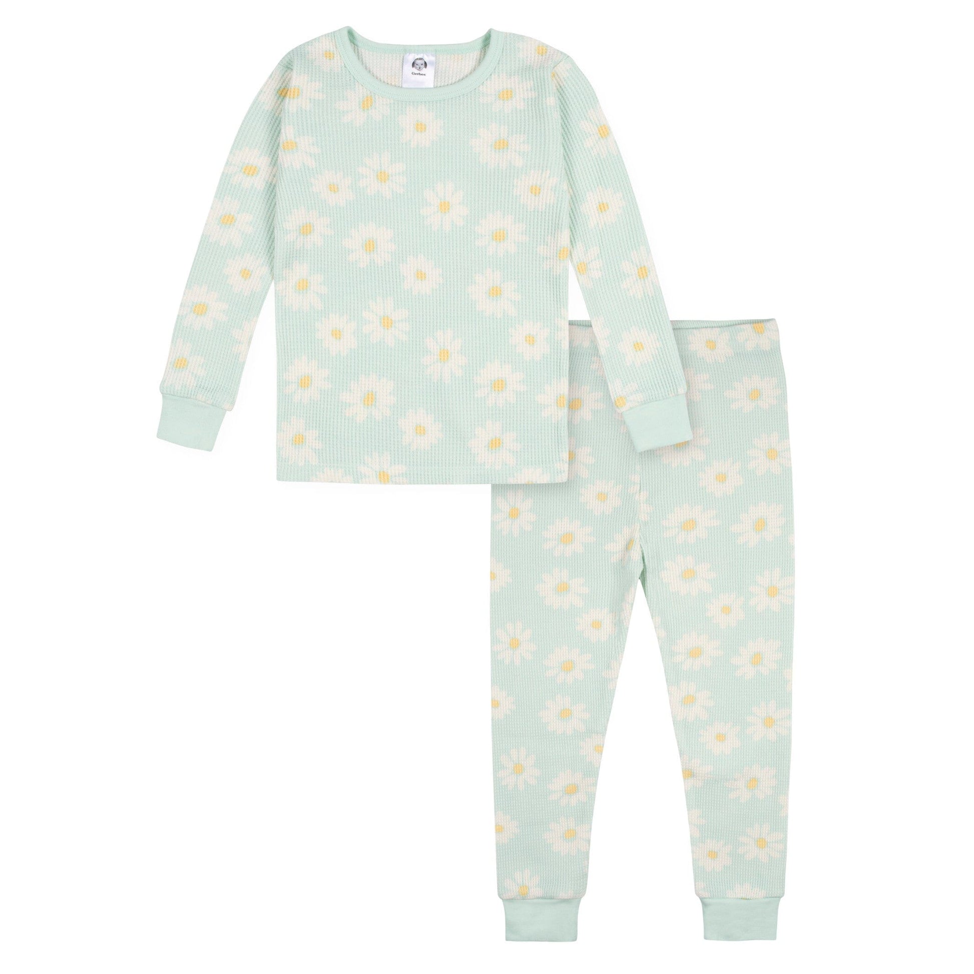2-Piece Baby & Toddler Girls Daisies Snug Fit Pajama Set