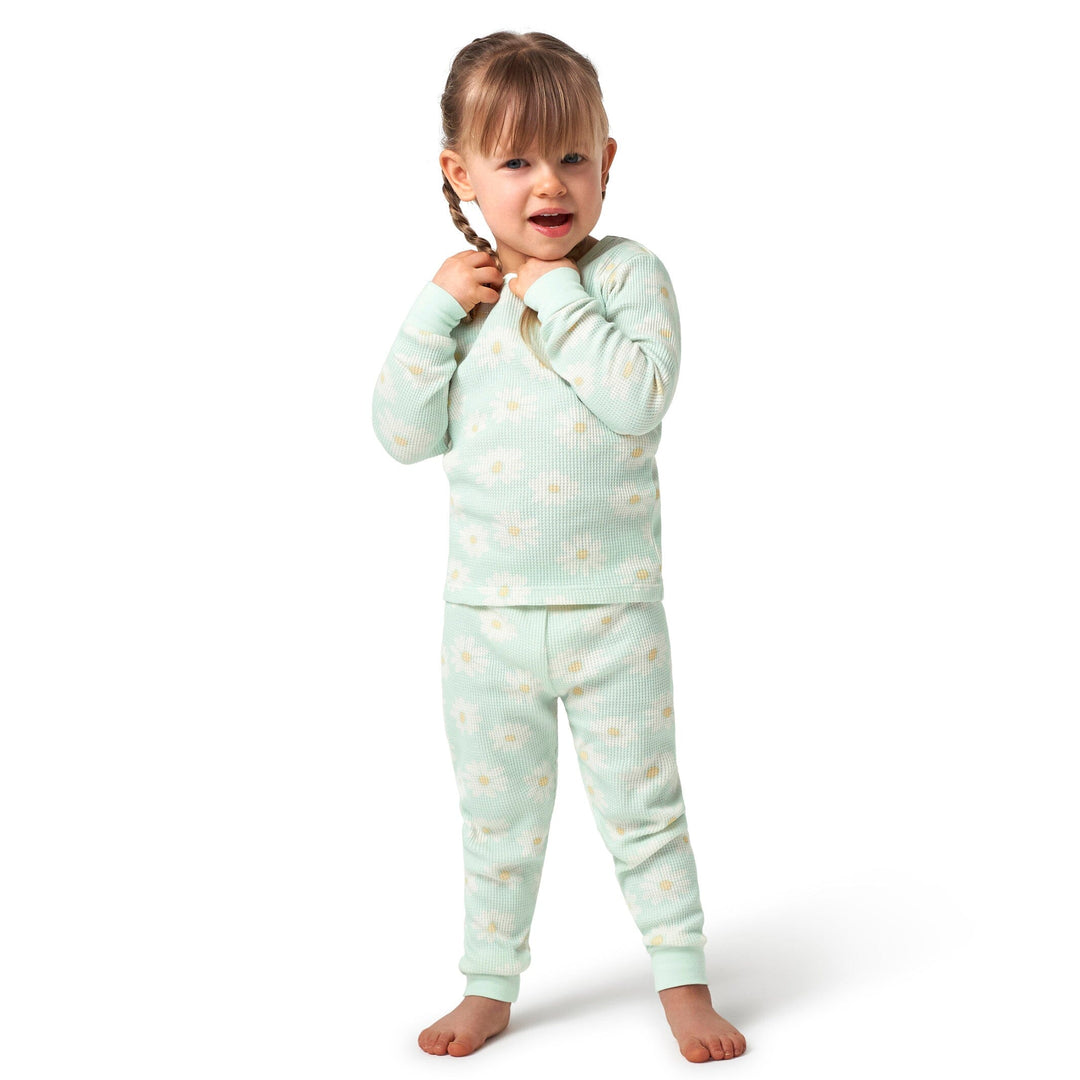 Sleep On It Girls 2-piece Hacci Pajama Set- Cozy Vibes, Blue