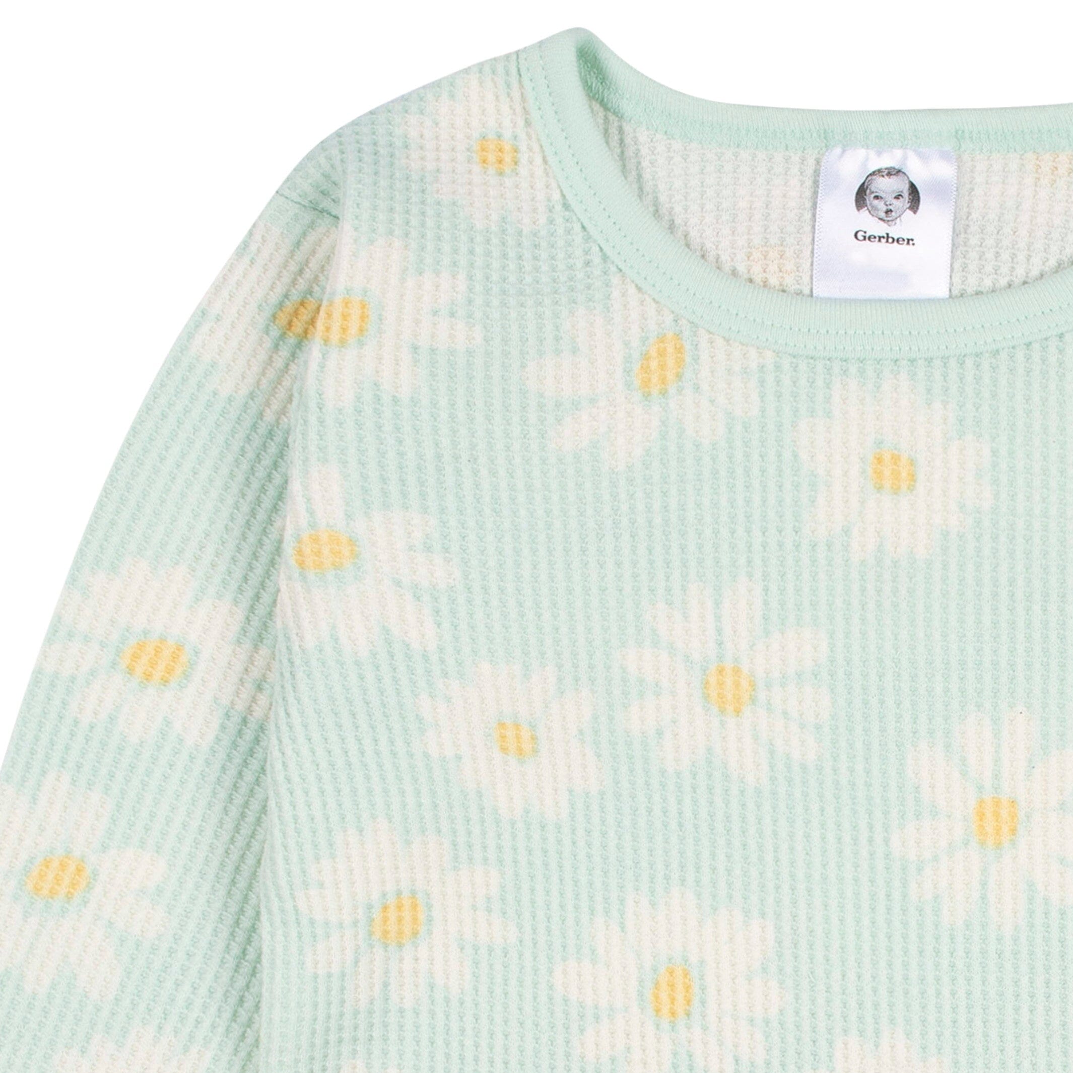 2-Piece Baby & Toddler Girls Daisies Snug Fit Pajama Set