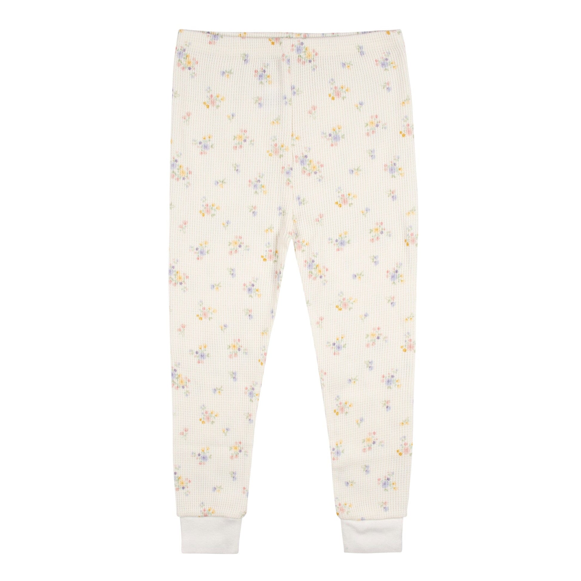 2-Piece Baby & Toddler Girls Ivory Floral Snug Fit Pajama Set