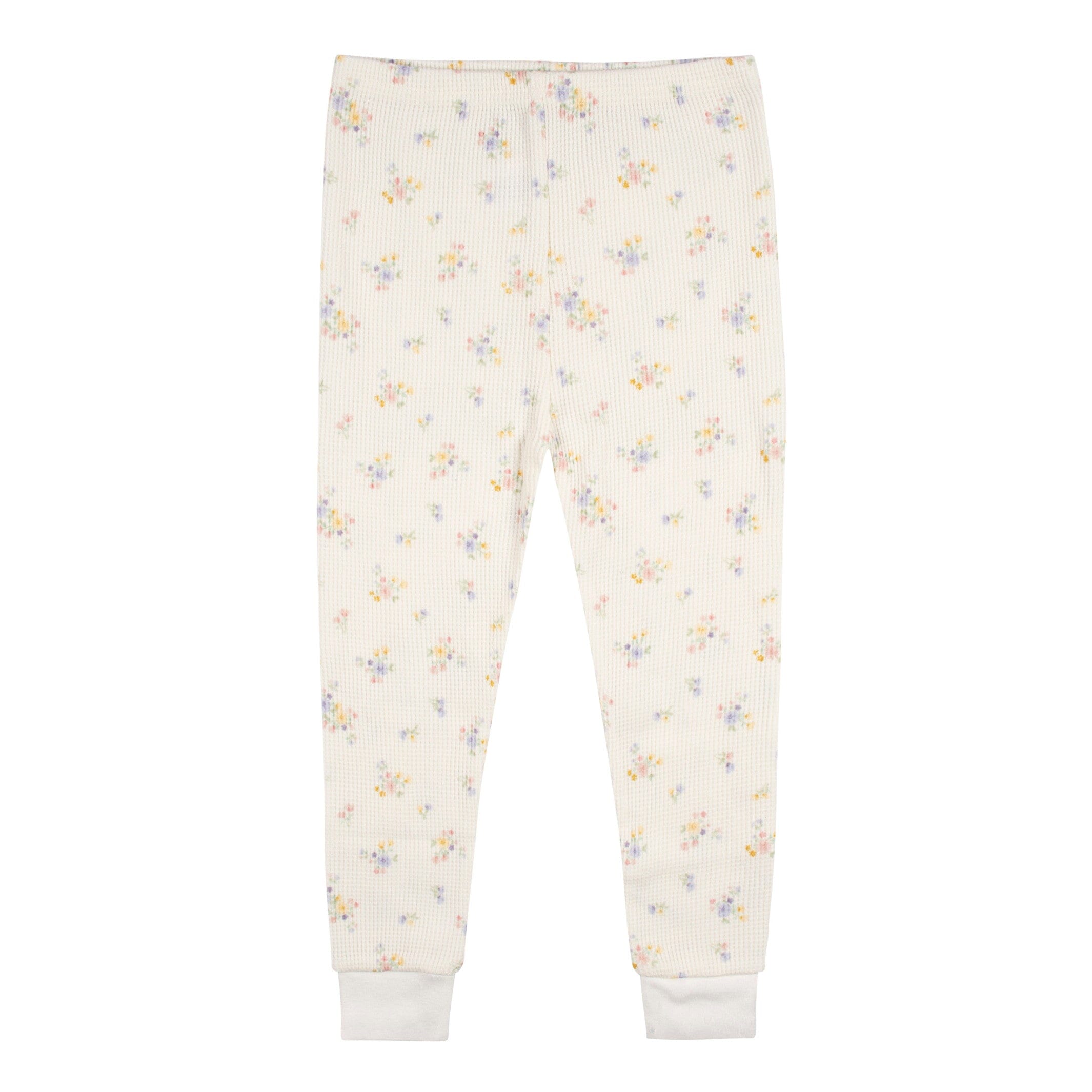 2-Piece Baby & Toddler Girls Ivory Floral Snug Fit Pajama Set