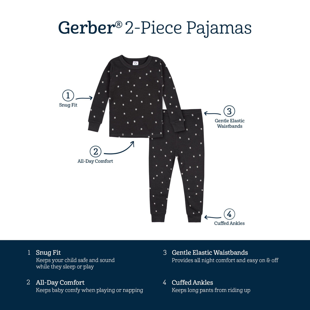 2-Piece Baby & Toddler Neutral Starburst Snug Fit Pajama Set