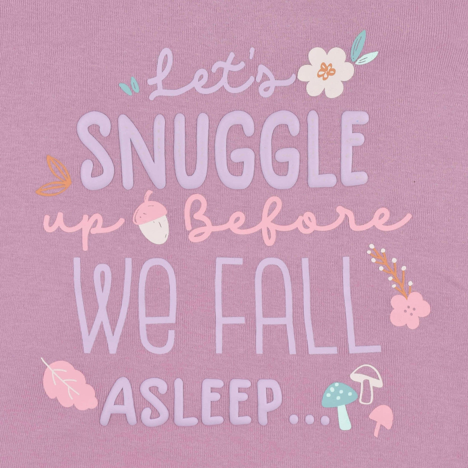 4-Piece Infant & Toddler Girls Purple Woodland Snug Fit Cotton Pajamas