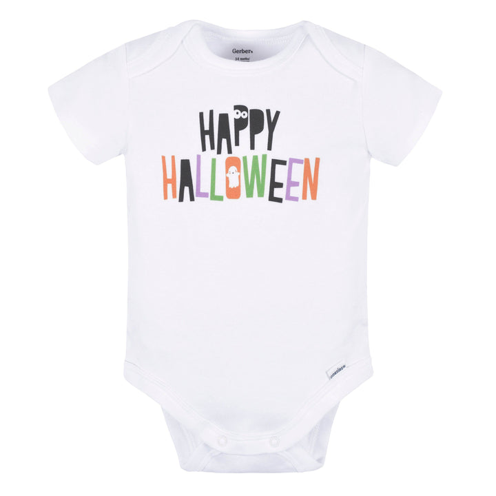 Baby "Happy Halloween" Short Sleeve Onesies® Bodysuit