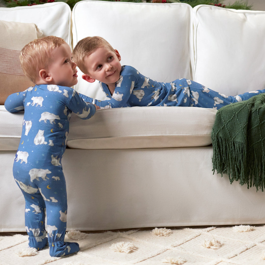 Baby & Toddler Polar Night Buttery Soft Viscose Made from Eucalyptus Snug Fit Footed Pajamas