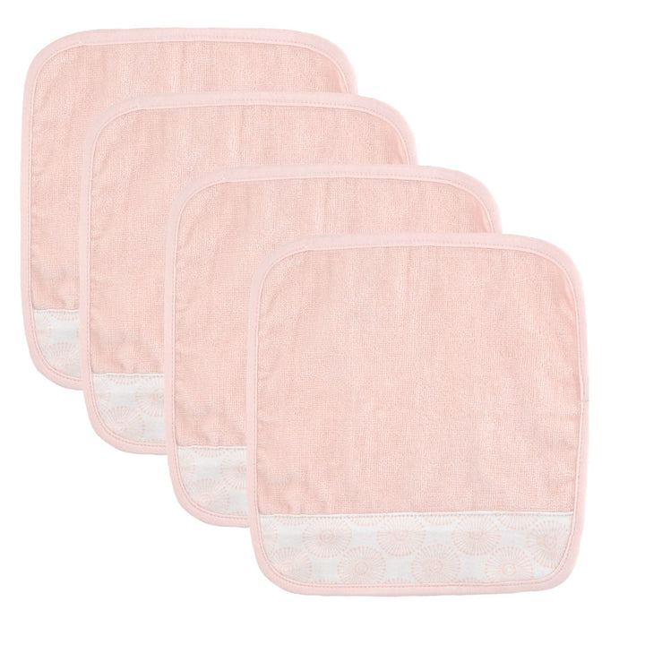 Keepsake Pink Floral Bloom Washcloth Set - 4 Pack-Gerber Childrenswear