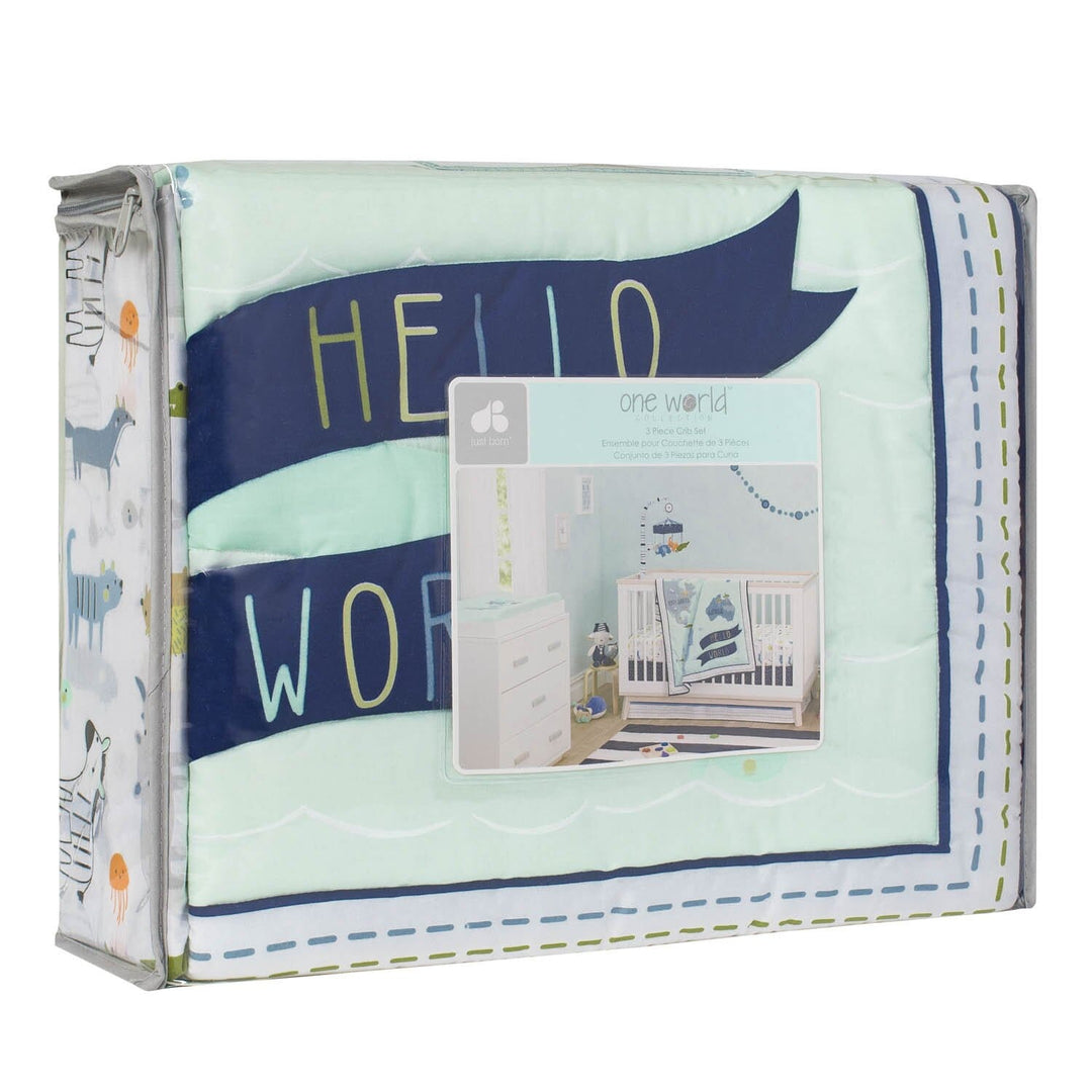 One World Collection 3-Piece Bedding Set - Hello World-Gerber Childrenswear