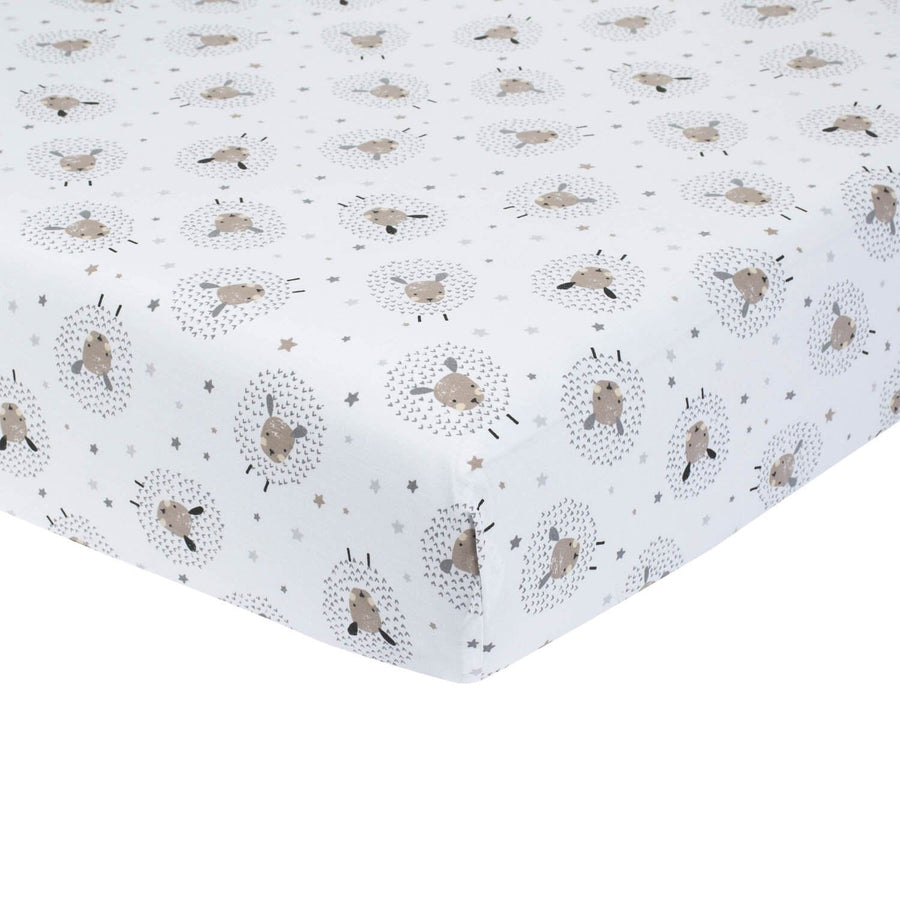 One World Collection Sheep Fitted Crib Sheet - Counting Sheep
