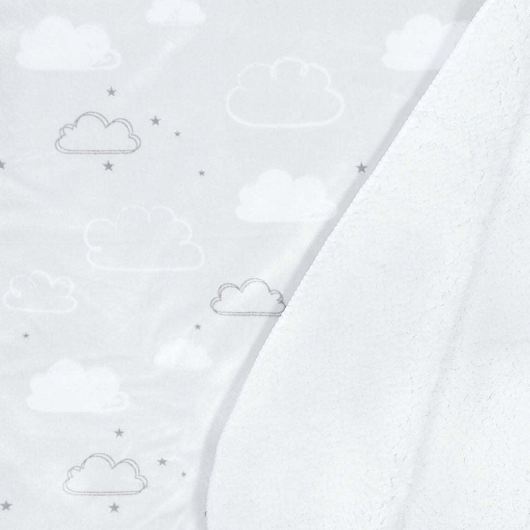 White Cloud Baby Neutral Sherpa Blanket-Gerber Childrenswear