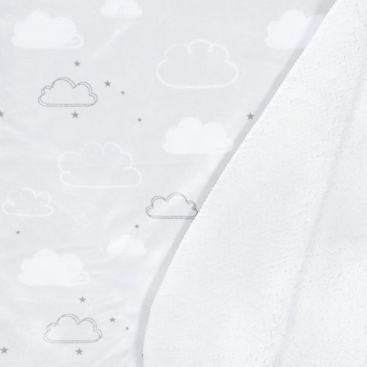 White Cloud Baby Neutral Sherpa Blanket-Gerber Childrenswear