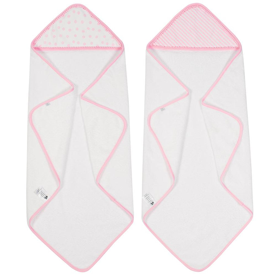 Embroidered Baby Girl 2-Pack Hooded Towels