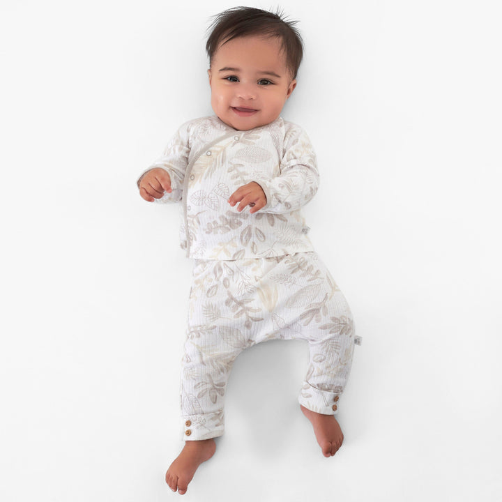 2-Piece Baby Neutral Natural Leaves Take Me Home Set