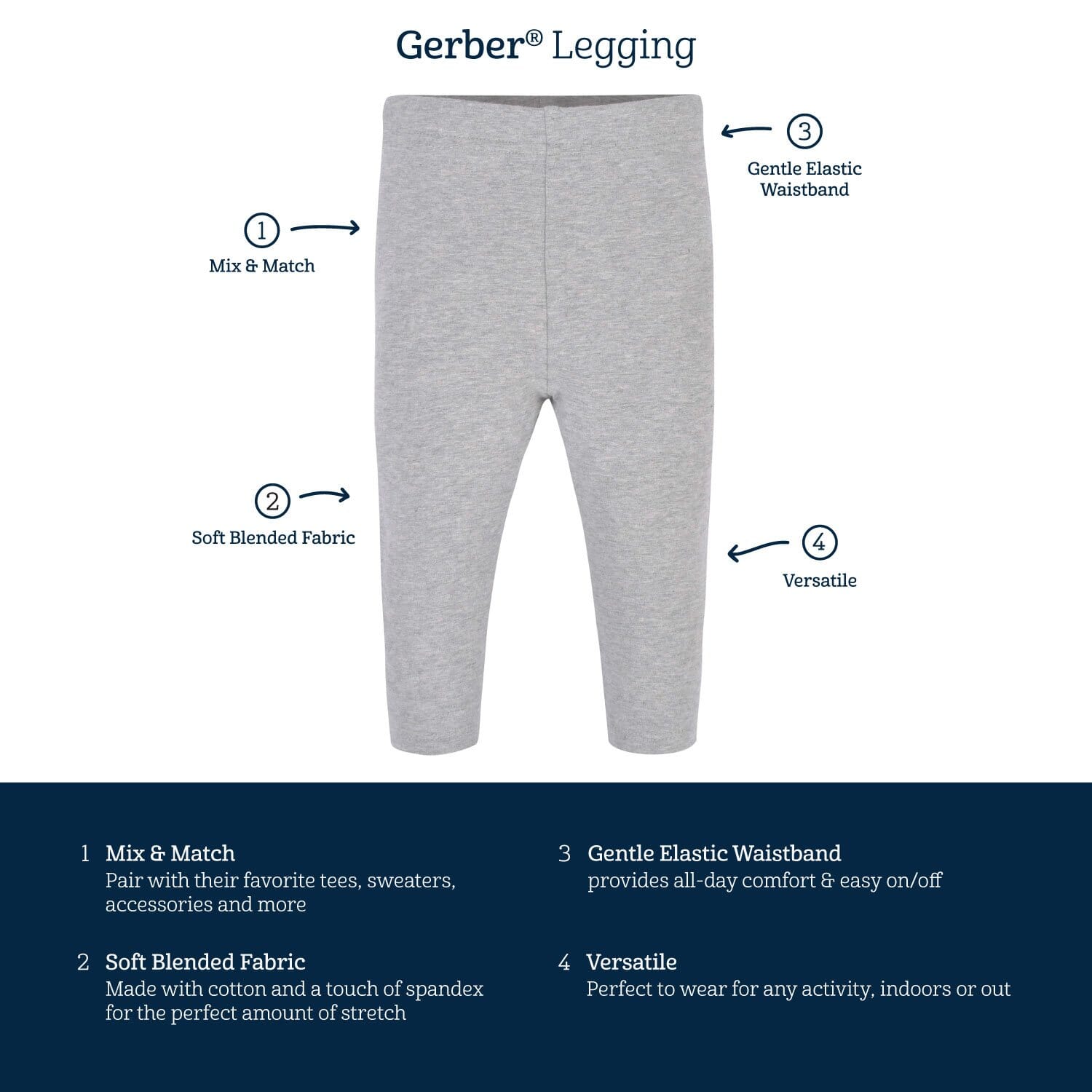 3-Pack Baby & Toddler Girls Cheetah Premium Leggings-Gerber Childrenswear