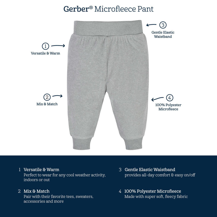 4-Pack Baby Boys Camo Microfleece Pants-Gerber Childrenswear