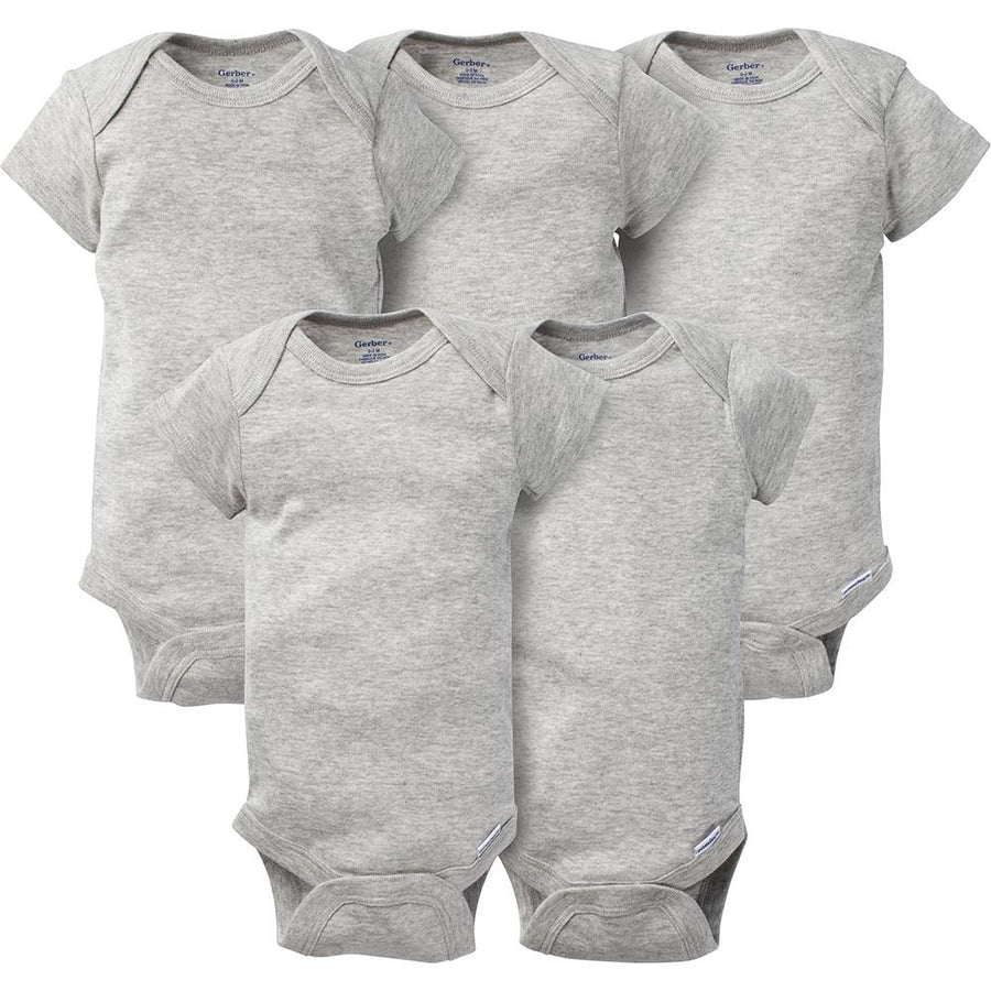 5-Pack Grey Onesies® Bodysuits