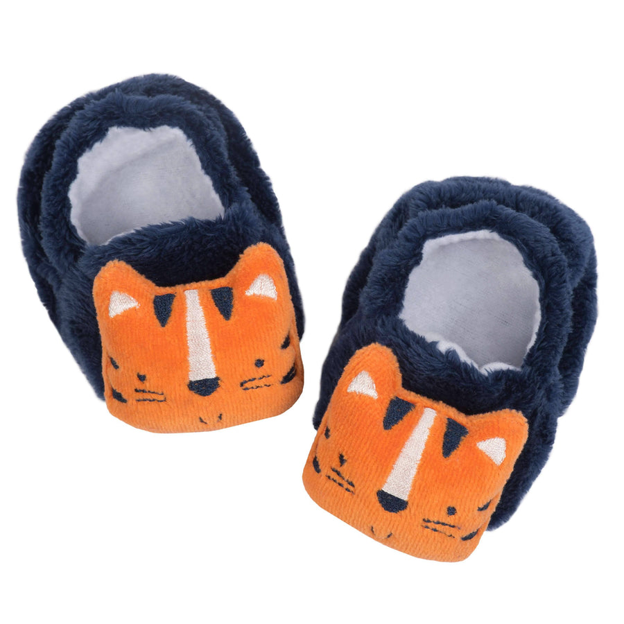 Gerber® 1-Pack Baby Boys Tiger Velboa Booties-Gerber Childrenswear
