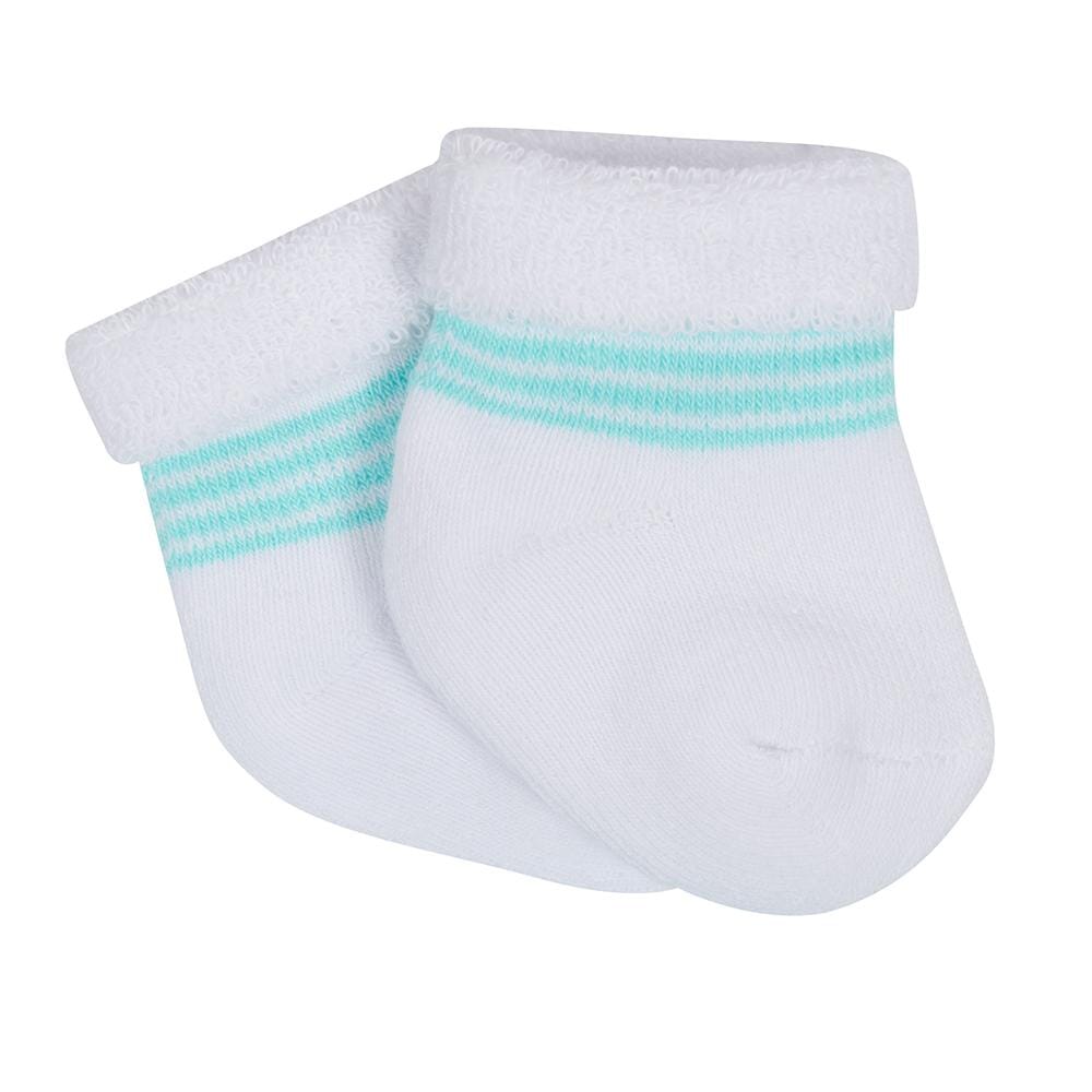 6-Pack Neutral Cloud Print Wiggle Proof Terry Socks-Gerber Childrenswear